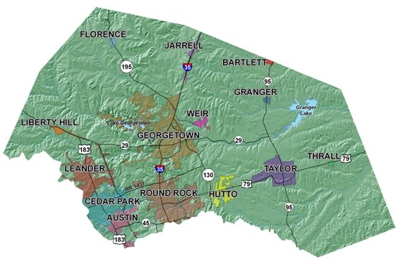 Texas/Williamson County Map